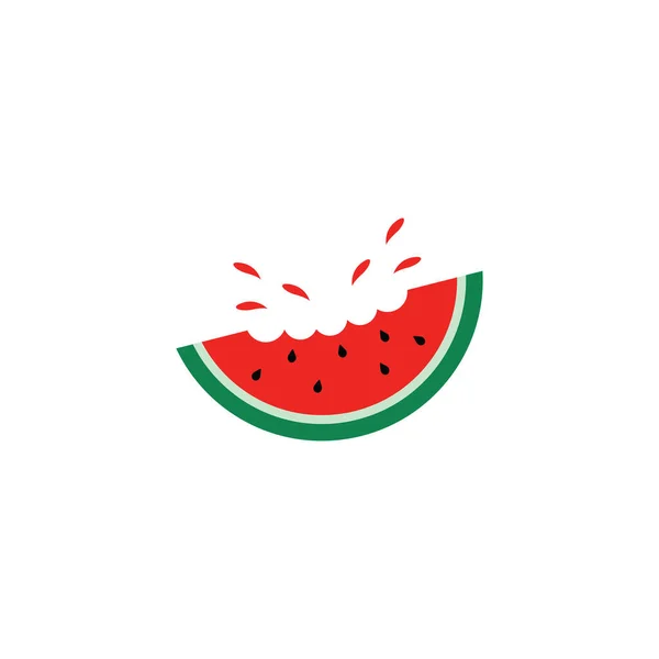 新鲜西瓜图解设计 适用于西瓜贸易标志 — 图库矢量图片