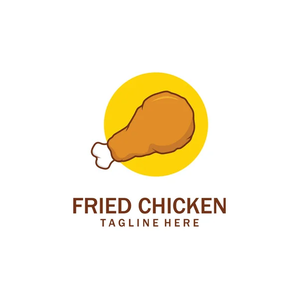 Desain Unik Ayam Goreng Dengan Konsep Vektor Cocok Untuk Restoran - Stok Vektor