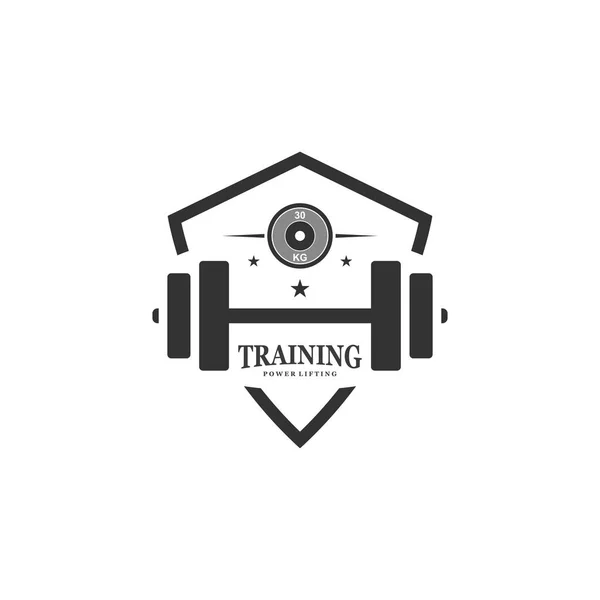 Fitness Center Logo Design Minimalista Koncepcióval — Stock Vector