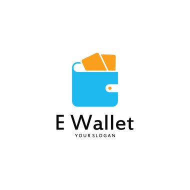 Cüzdan Çizimi Tasarımı Basit Tasarım. Dijital Cüzdan Vektörü Simgesi.