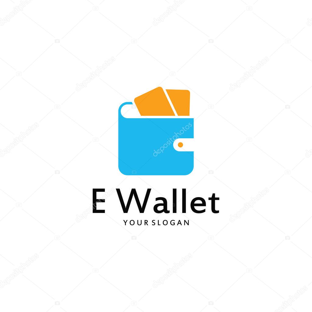 Wallet Illustration Design with Simple Concept. Digital Wallet Vector Icon.