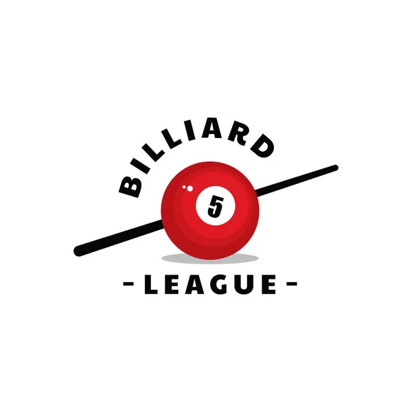 Bilardo Logosu Yaratıcı Tasarımı Bilardo Spor Rozeti Simgesi Vektör Llüstrasyonu — Stok Vektör