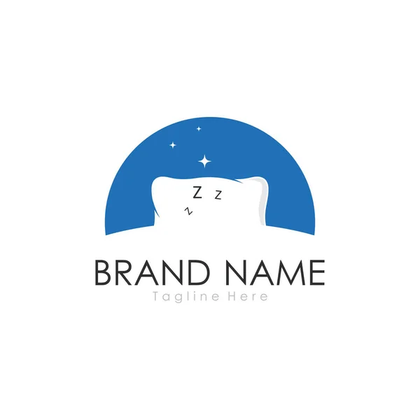 Απλό Σχέδιο Μαξιλάρι Ύπνου Λογότυπο Για Επιχειρήσεις Εσωτερικό Έπιπλα Και — Διανυσματικό Αρχείο