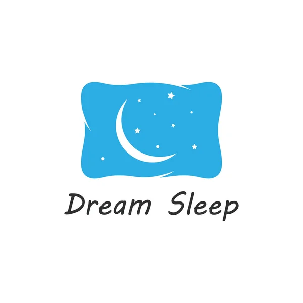 简单的睡床设计 家具和睡眠标志标志 — 图库矢量图片