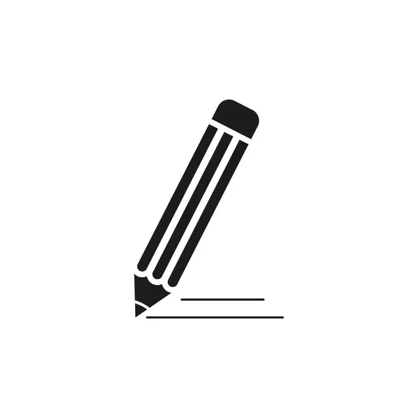 Креативний Дизайн Логотипу Олівця Векторною Концепцією Піктограма Олівця Плоскому Стилі — стоковий вектор