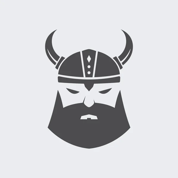 Vintage Ręcznie Rysowane Viking Head Helmet Logo Design Ikona Logo Ilustracje Stockowe bez tantiem
