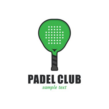 Vektör Kavramlı Padel Tenis Resimleri. Tenis Spor Logosu Simgesi.