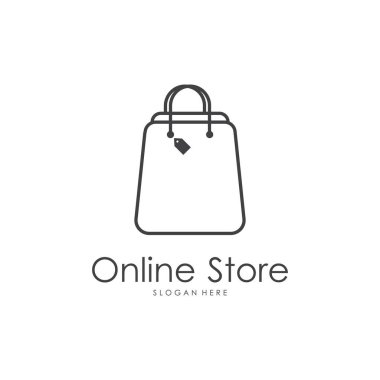 Alışveriş çantası logo vektör illüstrasyonu