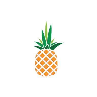 Ananas Fruit Soyut Tasarım Vektörü İllüstrasyonu. Ananas Meyvesi Yaratıcı Logo Simgesi.