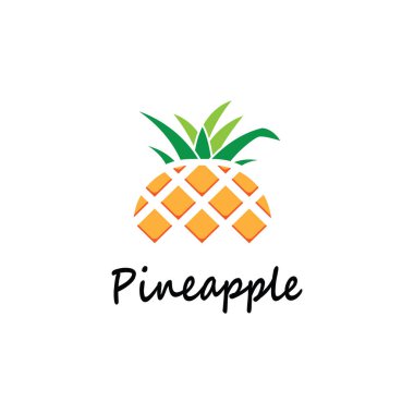 Ananas Fruit Soyut Tasarım Vektörü İllüstrasyonu. Ananas Meyvesi Yaratıcı Logo Simgesi.