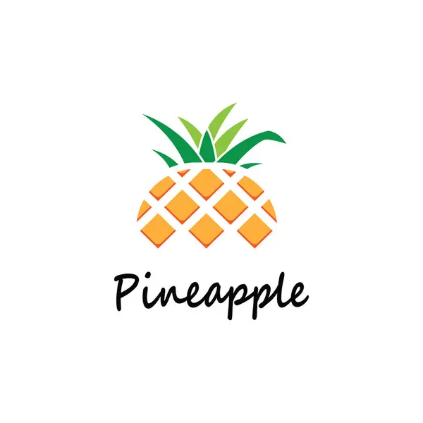 Ananas Fruit Soyut Tasarım Vektörü İllüstrasyonu. Ananas Meyvesi Yaratıcı Logo Simgesi.