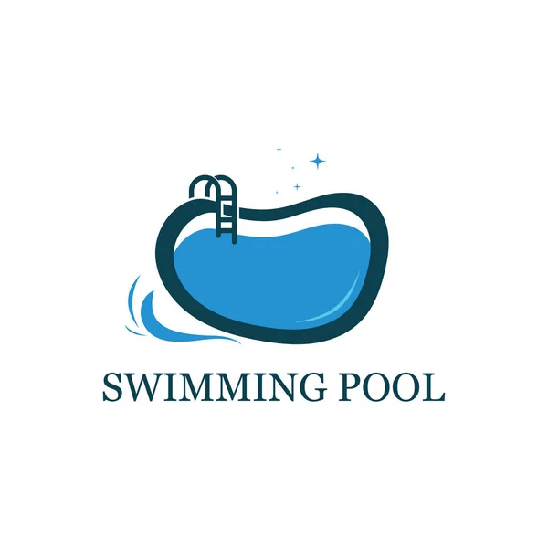 Minimalista Úszómedence Szolgáltatás Logo Design Stock Illusztrációk