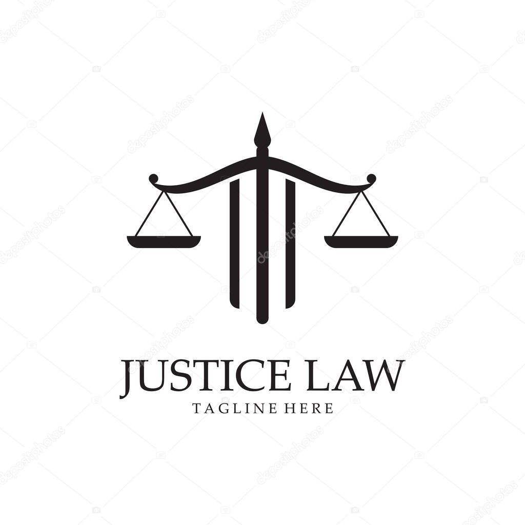Justice Law Logo Vector Design. Emblem for Justice or Attorney.