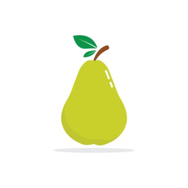 Armut Silueti Tasarımı. Doğal Armut Logosu Simgesi.