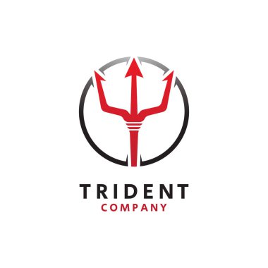 Trident Logo Şablonu vektör çizimi tasarımı