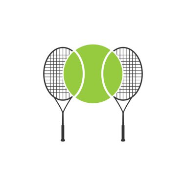 Tenis Topu Çizim Tasarımı Basit Tarzda. Tenis Topu Spor Logosu Simgesi.