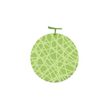 Basit Kavun Meyve Logosu Tasarımı. Vektör Kavun Meyve Simgesi.