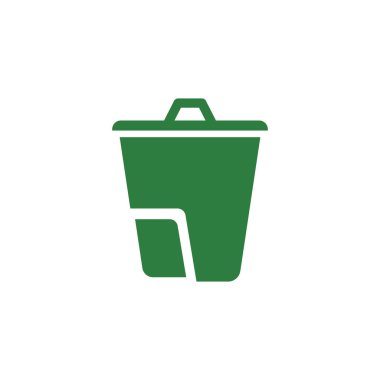 Çöp Kutusu Logosu Düz Tasarımı Vektör Biçimi