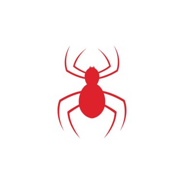Örümcek Logosu Sanat. Örümcek Simgesinin Modern İllüstrasyonu.