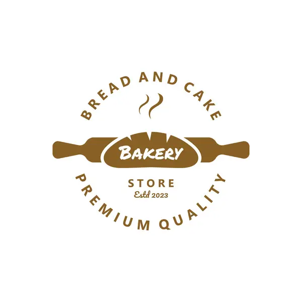 Ekmek Rozeti veya Ekmek Logosu Simgesi. Fırınlar için logo, Kafeler, Restoranlar, Etc.