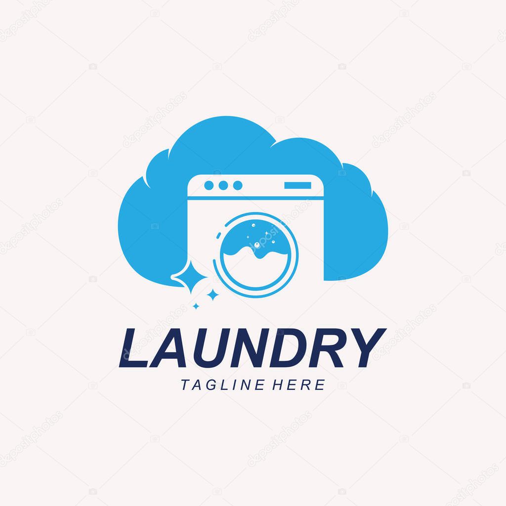 Abstract Laundry Logo Design. Suitable for Laundry Business Label.