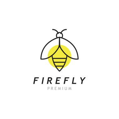 Minimalist Firefly Logo Çizgisi Sanat Tasarımı