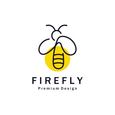 Minimalist Firefly Logo Çizgisi Sanat Tasarımı