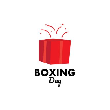 Boxing Day Logo Icon with Modern Design Vector