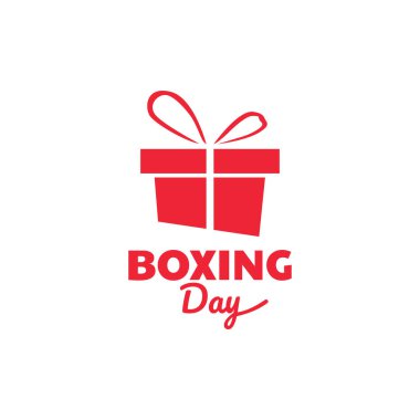 Boxing Day Logo Icon with Modern Design Vector