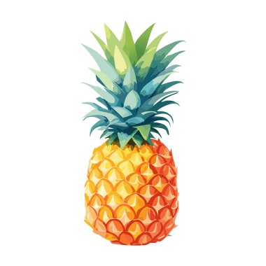 Bir ananas meyve klipsi sanatının tek gerçekçi vektörü