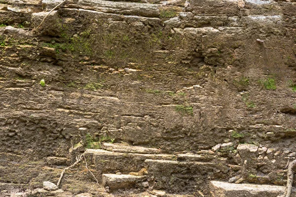 Sekcja Tła Powierzchni Górskiej Widok Bliska Skalisty Klif Tekstura Górska — Zdjęcie stockowe