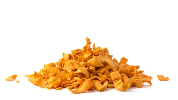Pila Chips Harina Trigo Crujiente Picante Snack Rápido Aislado Sobre —  Fotos de Stock