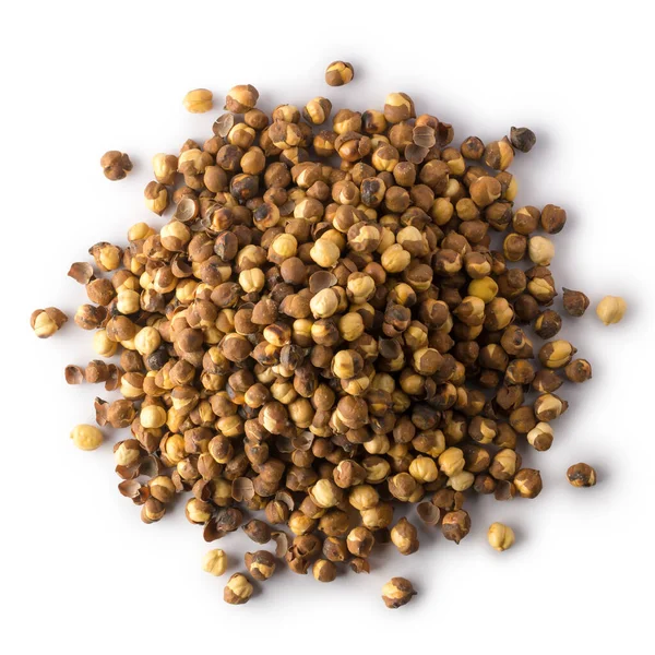 Pile Roasted Salted Black Chickpeas Also Known Bengal Gram Desi — Stock Photo, Image