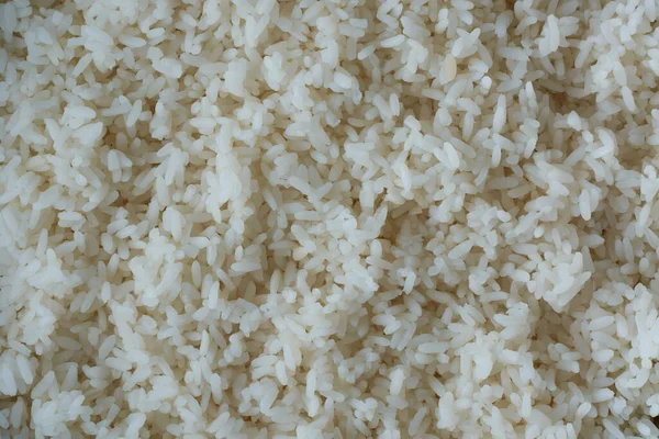 Cooked Boiled White Brown Rice Full Frame Background Closeup View — Stock Photo, Image