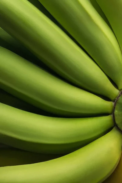 Zbliżenie Świeżego Banana Dojrzewającego Zebrane Tropikalne Zielone Owoce Pełne Tło — Zdjęcie stockowe