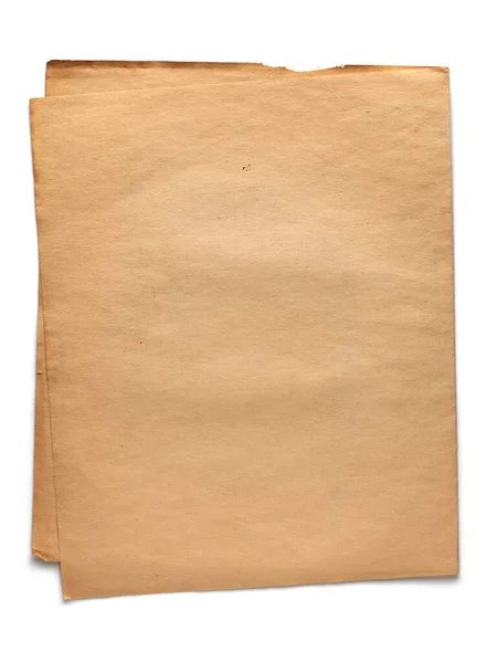 Oude Grunge Gevouwen Papier Achtergrond Blanco Vintage Verkleurd Papier Oppervlak — Stockfoto