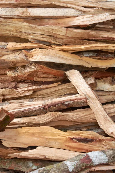 Doğranmış Odun Kış Için Hazırlık Şömine Veya Soba Alternatif Yakıt — Stok fotoğraf