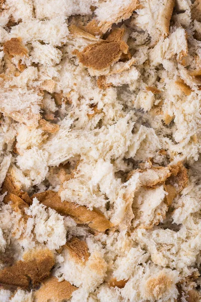 Preparing Bread Crumbs Drying Crumbled Leftover Bread Pieces Powdered Use — Stock Photo, Image