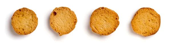 Butterkekse Ein Set Strukturierter Knuspriger Kekse Isoliert Auf Weißem Hintergrund — Stockfoto