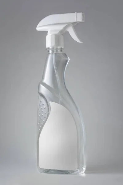 Wzór Makiety Butelki Rozpylaczem Płyn Dezynfekujący Lub Odświeżacz Powietrza Plastikowa — Zdjęcie stockowe