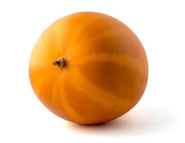 Melon Melon Ogórkowy Jadalne Owoce Ziołowe Białym Tle Zbliżenie — Zdjęcie stockowe
