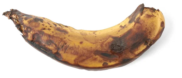 Zbliżenie Zgniłych Lub Zepsutych Bananów Wylęgarnia Szkodliwych Bakterii Pleśni Odpychający — Zdjęcie stockowe