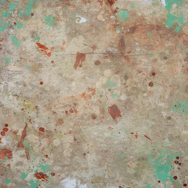 Surface Dirty Old Wooden Table Top Distressed Scratched Paint Spilled — Stock Photo, Image