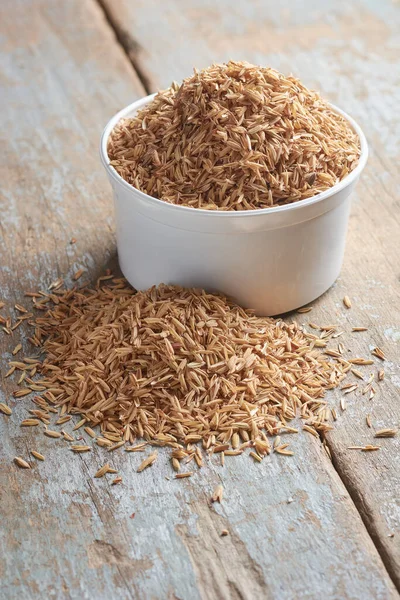 Cup Paddy Husk Rice Husk Aka Yellow Rice Chaff Rice — Stock Photo, Image