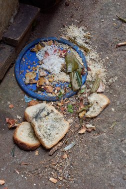 Pişmiş yemek artıkları ya da atıklar yere atılır, uygun olmayan yiyecek kalıntıları ya da artıklar, haşereleri çeker, ortalığı karıştırır ve çevreye zarar verir, çevre kirliliği kavramı
