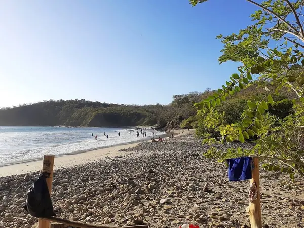Солнечный День Пляже Remanso Сан Хуан Дель Сур Никарагуа — стоковое фото