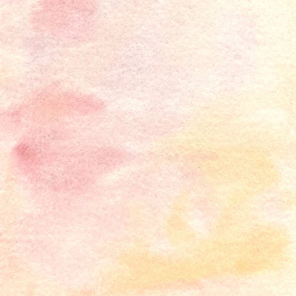 Watercolor pink-yellow peach splash abstract background. High quality illustration The color splashing in the paper. Hand drawn. Good for cards, wallpaper, wrapping paper, covers, invitation design
