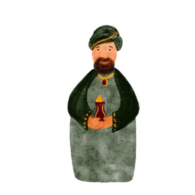 Wise man, king, magi with gift Christmas set hand painted digital watercolor. High quality art for cards, stickers, posters, tape, celebration of true Christmas, decoration. Cute minimalistic clip art clipart