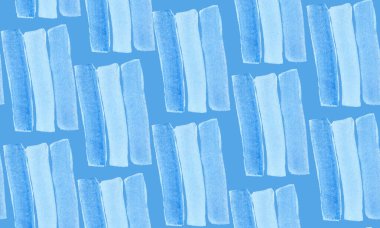 Mavi üzerine üç mavi ton dikey çizgi suluboya deseni. Yüksek kalite çizim. El çizimi. Hatıra defteri, el işi kağıdı, ambalaj kağıdı, kapak, arka plan, duvar kağıdı için iyi..