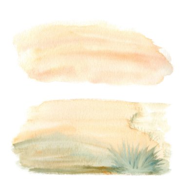 Kum çimi soyut suluboya arka plan setini yıkıyor. Yüksek kalite çizim. Kağıt üzerindeki renk boyası. El çizimi. Kartlar, el işi kağıtları, ambalaj kağıtları, kapaklar, arka planlar, tasarım, duvar kağıtları için iyi